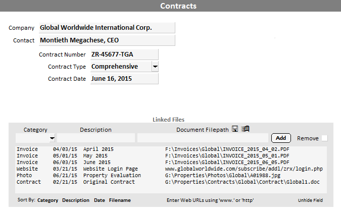 Database Supporting Unlimited Active Hyperlinks